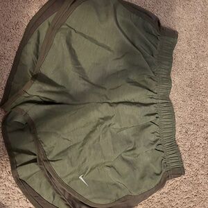 Green dri-fit Nike shorts